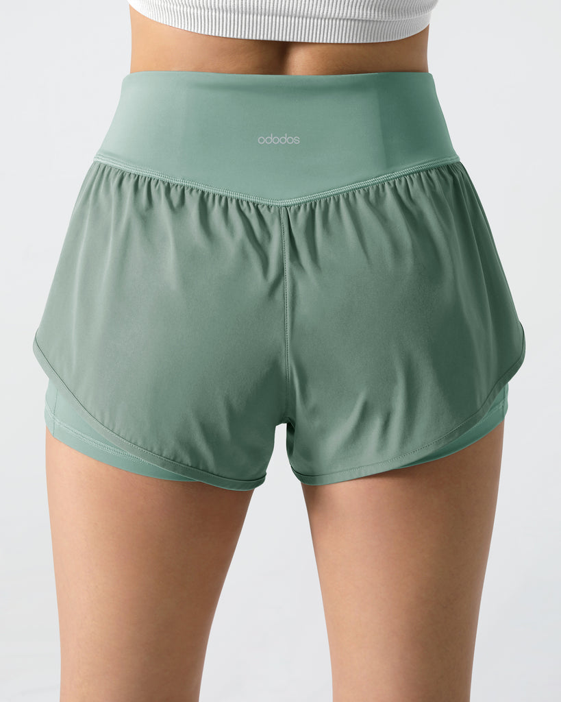  2 in 1 Running Shorts with Pockets - ododos