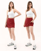 High Waist Tennis Skorts with Pockets - ododos