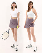 High Waist Tennis Skorts with Pockets - ododos