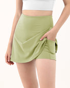 High Waist Tennis Skorts with Pockets Matcha - ododos