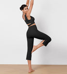 High Waisted Split-Hem Bootcut Lounge Yoga Pants - ododos