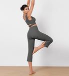 High Waisted Split-Hem Bootcut Lounge Yoga Pants - ododos