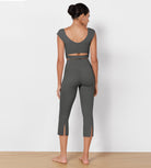 High Waisted Split-Hem Bootcut Lounge Yoga Pants - ododos