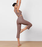 High Waisted Split-Hem Bootcut Lounge Yoga Pants - ododos