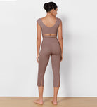 High Waisted Split-Hem Bootcut Lounge Yoga Pants - ododos