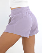 Cotton Terry Drawstring Workout Shorts - ododos