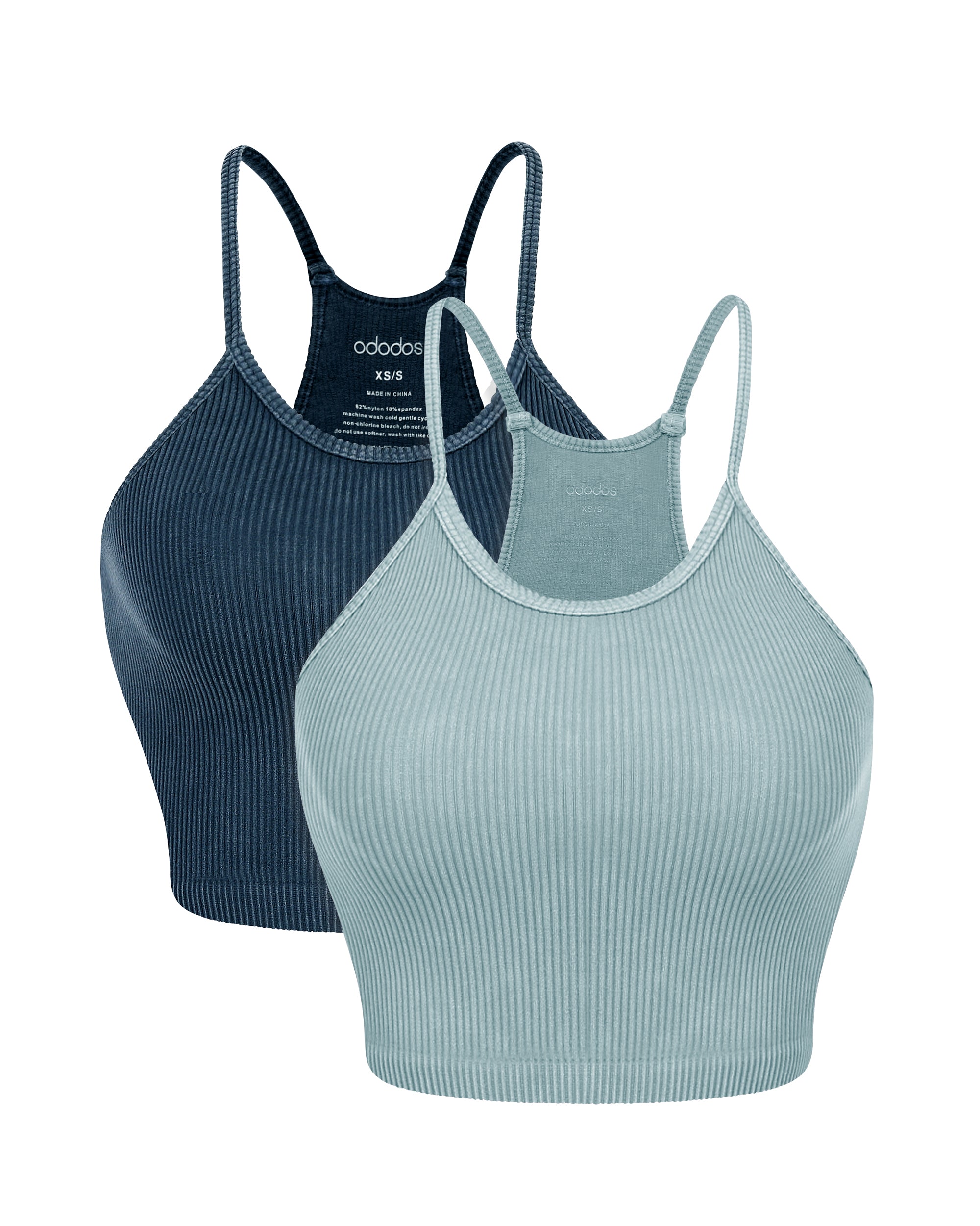 2-Pack Rib-Knit Crop Tank Tops