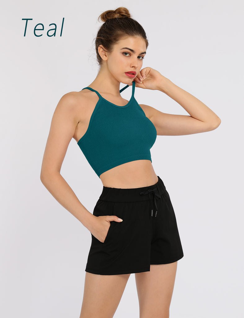  3-Pack Seamless Ribbed Crop Camisole - ododos
