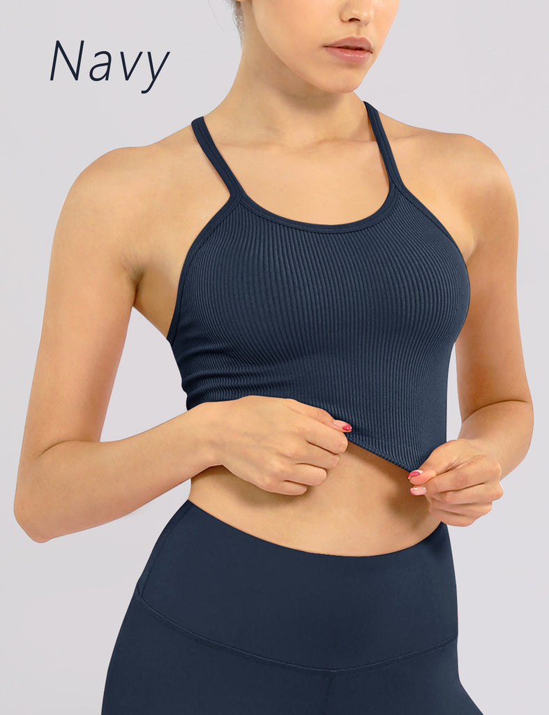  3-Pack Seamless Ribbed Crop Camisole - ododos