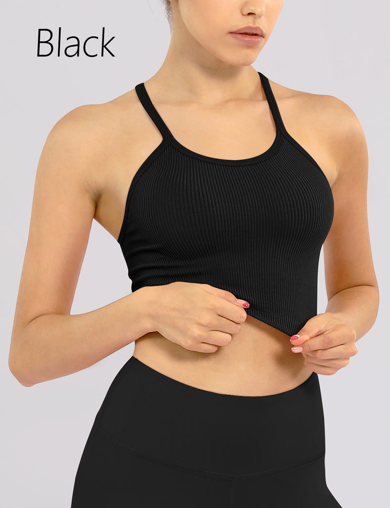 3-Pack Seamless Ribbed Crop Camisole - ododos