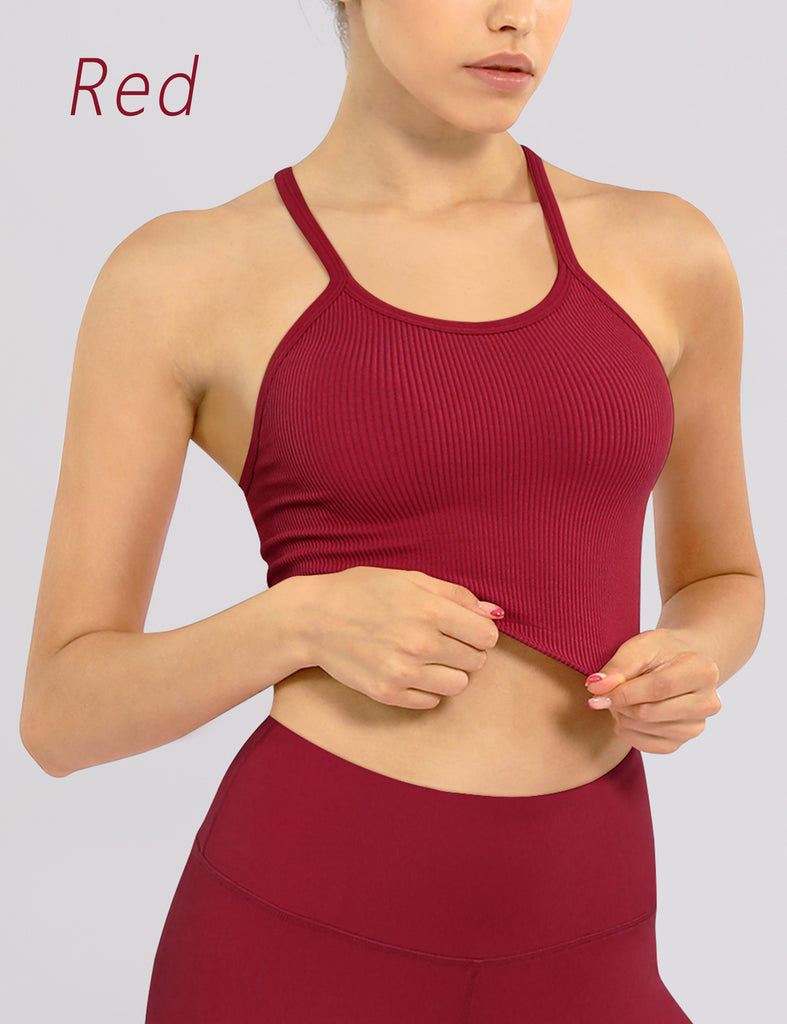 ODODOS 3-Pack Seamless Ribbed Crop Camisole – ododos