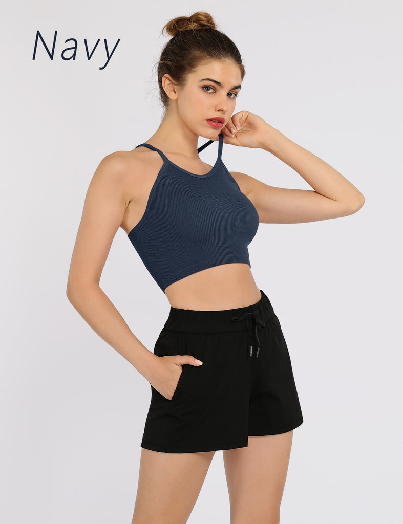  3-Pack Seamless Ribbed Crop Camisole - ododos
