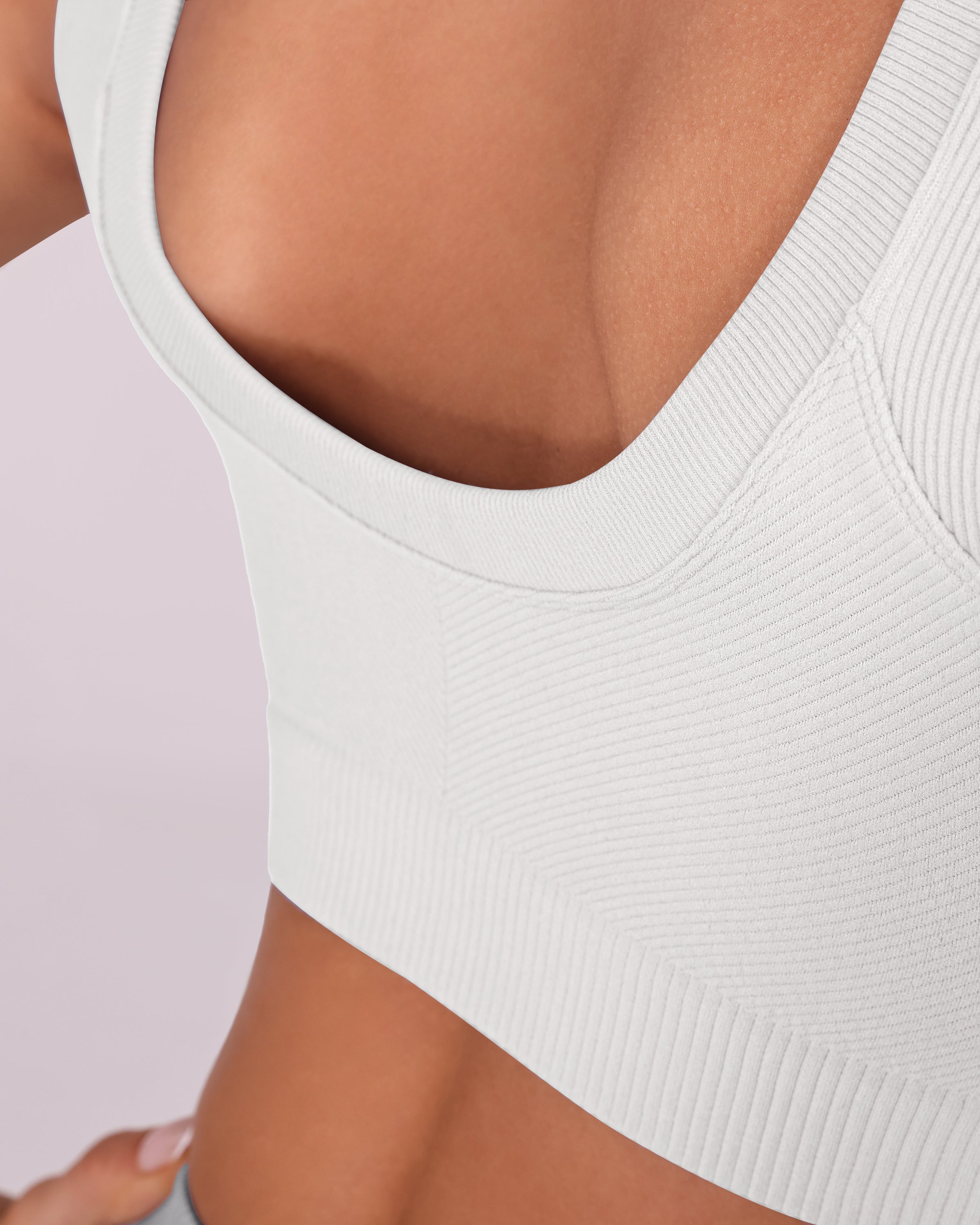 2-Pack Seamless Scoop Neck Ribbed Cropped Tank - ododos