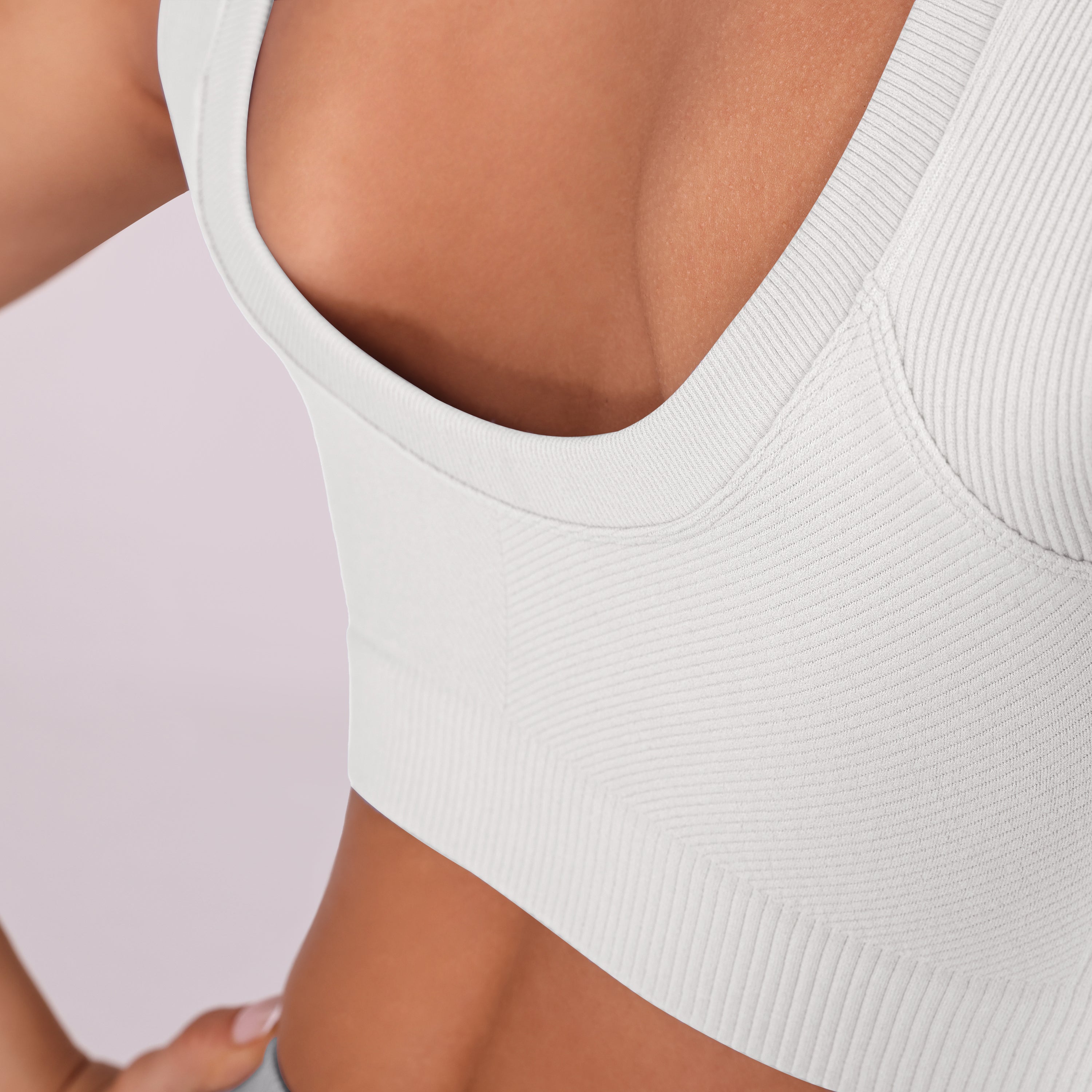 2-Pack Seamless Scoop Neck Ribbed Cropped Tank - ododos