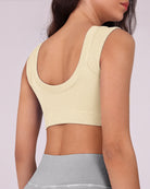 2-Pack Seamless Scoop Neck Ribbed Cropped Tank - ododos