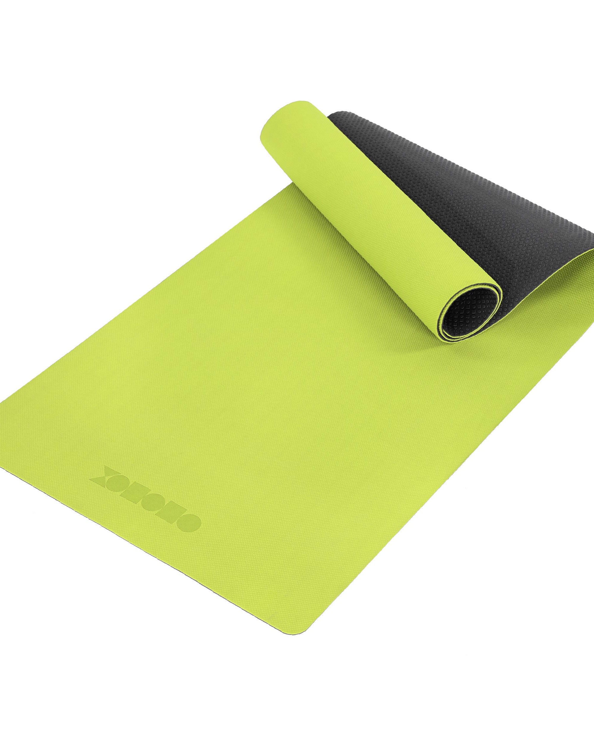 Eco-friendly TPE non-slip sports fitness yoga mat Neon/Black - ododos