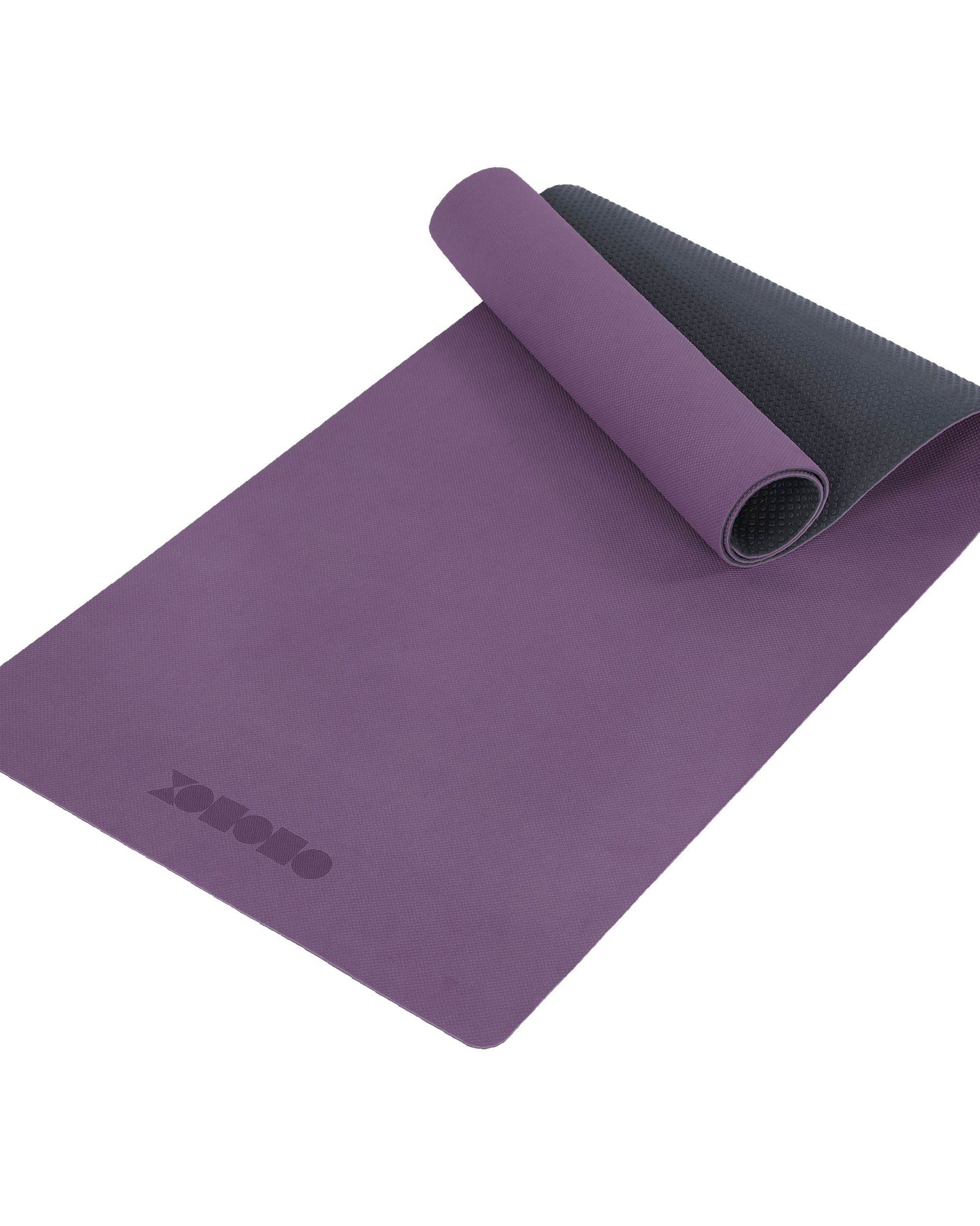 Eco-friendly TPE non-slip sports fitness yoga mat Purple/Navy - ododos
