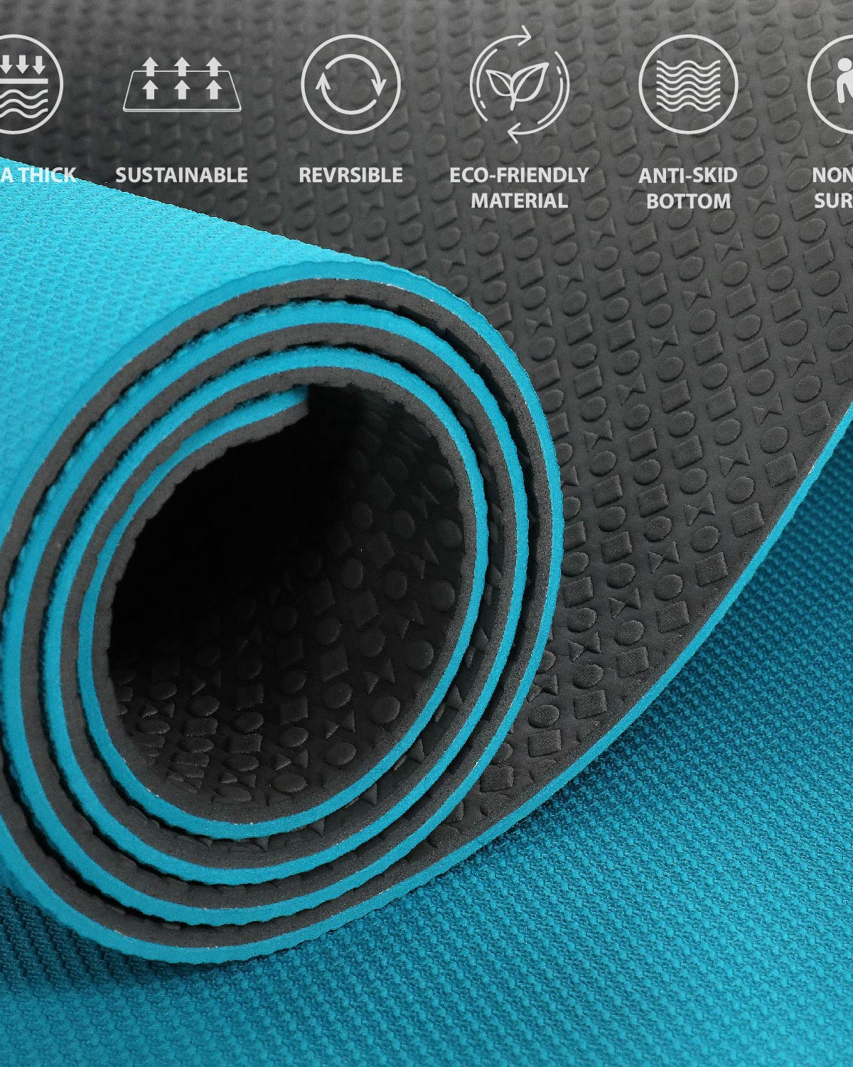 Eco-friendly TPE non-slip sports fitness yoga mat - ododos