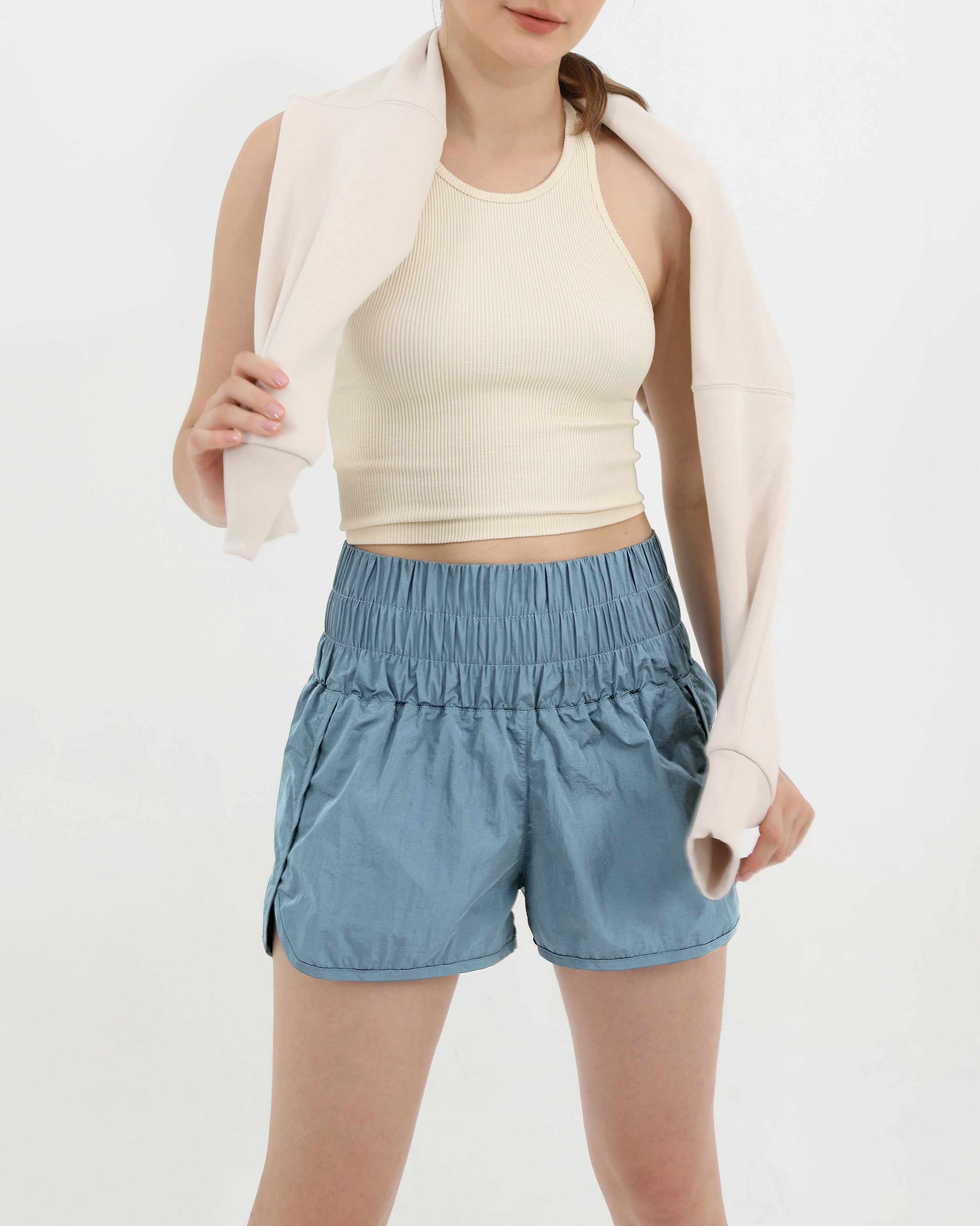 Go to Athletic Shorts With Liner Blue Spruce - ododos