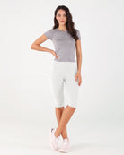 High Waist Knee Length Cropped Leggings - ododos