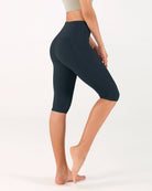 High Waist Knee Length Cropped Leggings - ododos