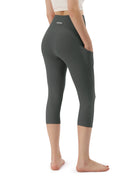 19" High Waist Yoga Capris with Pockets - ododos