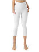 19" High Waist Yoga Capris with Pockets - ododos